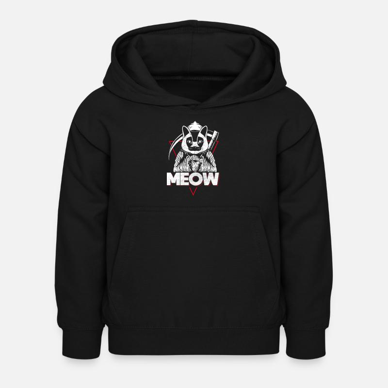 Sensenmann Katze Weird Kitty - Kinder Hoodie - Schwarz