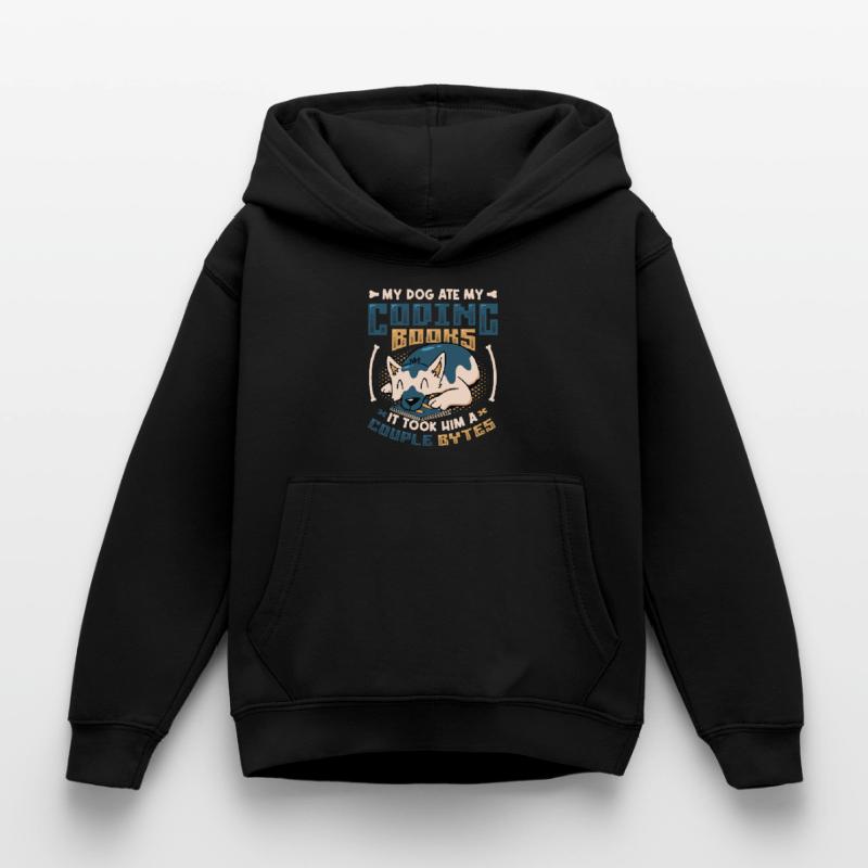 Hund Bytes Code Computer Scherz Programmierung Kinder Hoodie