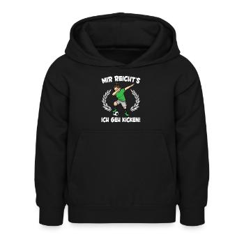 Mädchen Fußball Lustiges Fußballspielerin - Kinder Hoodie - Schwarz - Vorne - AI Model Kid Female (0cm)