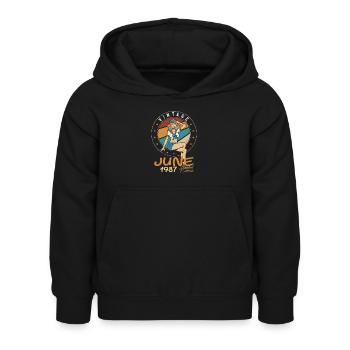 Vintage 1987 - Born In June 1987 - Kinder Hoodie - Schwarz - Vorne - AI Model Kid Female (0cm)