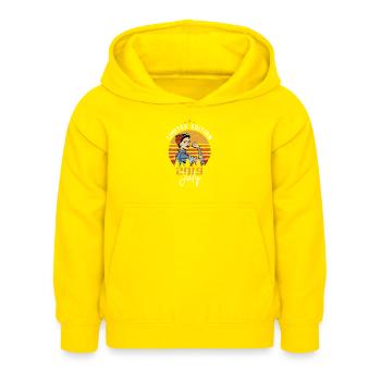 July 2019 - Birthday in July 2019 Gift - Kids Hoodie - yellow - Front - AI Model Kid Female (0cm)
