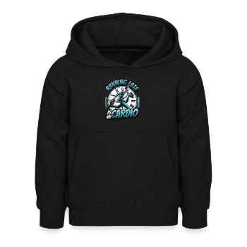 Running Late Humor Sarcasm Always Late - Kids Hoodie - black - Front - AI Model Kid Female (0cm)