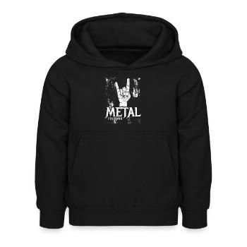 Metal Forever - Musik - Spruch - Sweat à capuche Enfant - noir - Devant - AI Model Kid Female (0cm)