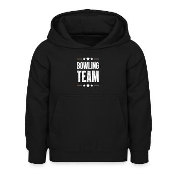 Bowling Team - Kids Hoodie - black - Front - AI Model Kid Female (0cm)