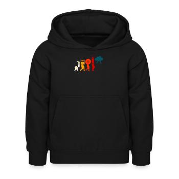 Cloud Programmer Evolution. - Kinder Hoodie - Schwarz - Vorne - AI Model Kid Female (0cm)