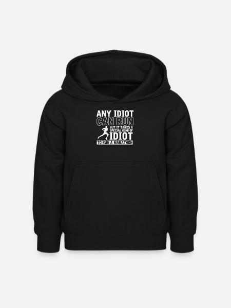 Halbmarathon, Marathon, Läufer - Kinder Hoodie - Schwarz