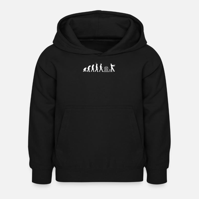 Zombie Evolution RIP Zombi - Kids Hoodie - black