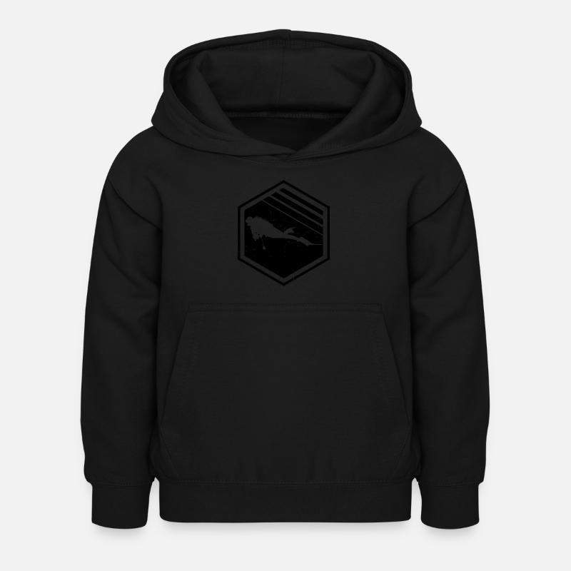 Plongeur Plongeur Plongée sous-marine Plongée sous-marine Plongeur - Sweat à capuche Enfant - noir