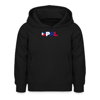 Philippines - Sweat à capuche Enfant - noir - Devant - AI Model Kid Female (0cm)