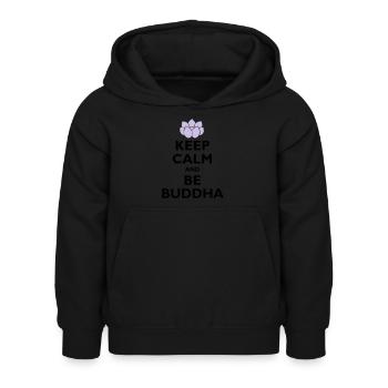 be buddha - Sweat à capuche Enfant - noir - Devant - AI Model Kid Female (0cm)