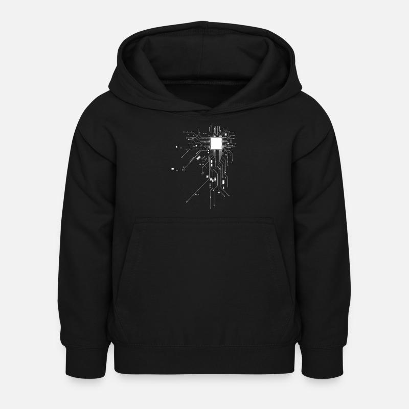 Pirates informatiques cybercriminalité - Sweat à capuche Enfant - noir