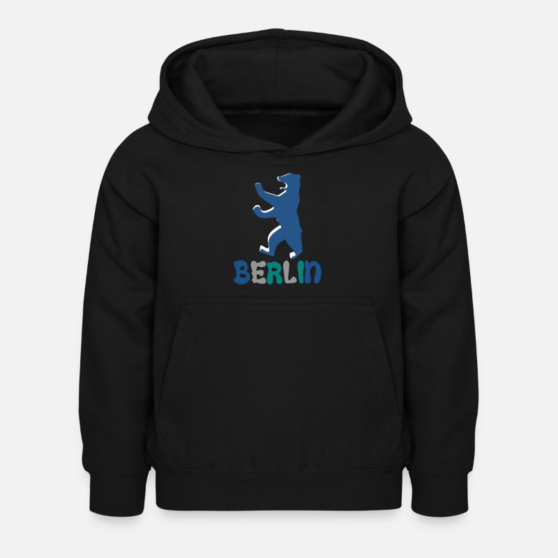 Ours de Berlin et de Berlin - Sweat à capuche Enfant - noir