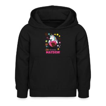 Muddy run shirt mud Matsch Lauf Einhorn Team Frau - Kinder Hoodie - Schwarz - Vorne - AI Model Kid Female (0cm)