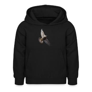 Faucon pèlerin - Sweat à capuche Enfant - noir - Devant - AI Model Kid Female (0cm)