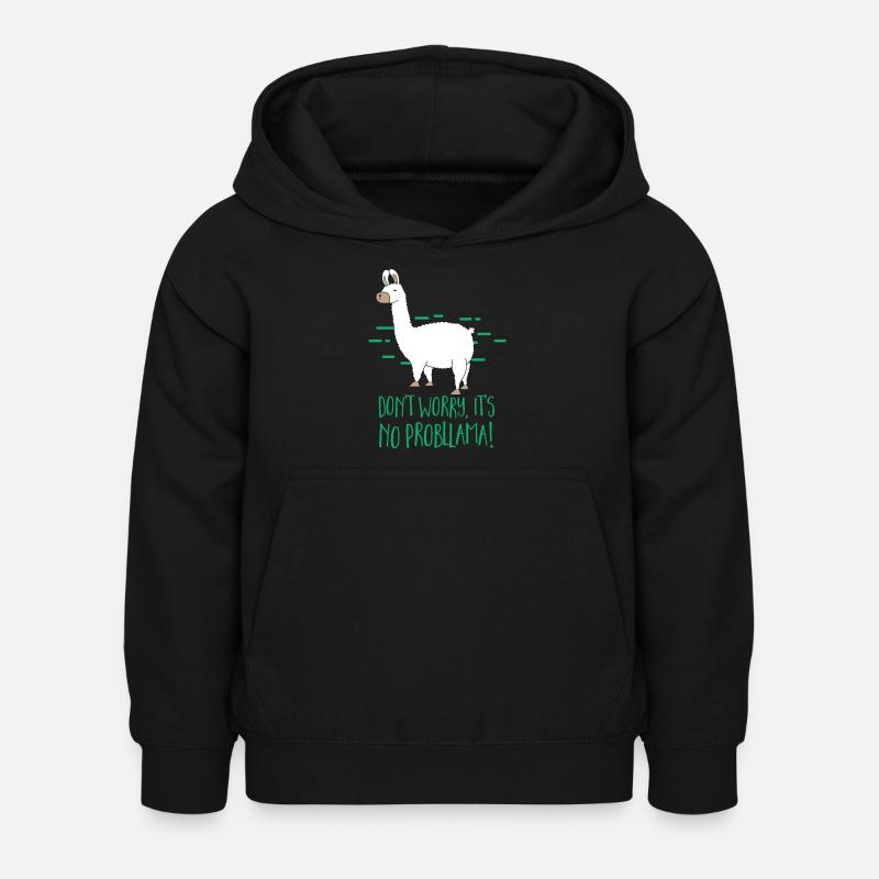 Pas de probllama - Sweat à capuche Enfant - noir