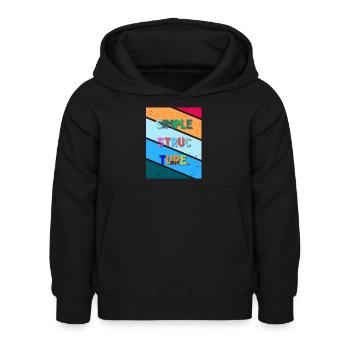 Simple design. Simple structure 2024. - Kids Hoodie - black - Front - AI Model Kid Female (0cm)