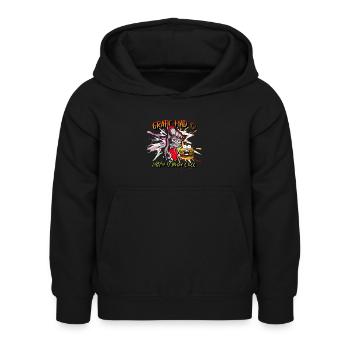 MAD FOOD - Kids Hoodie - black - Front - AI Model Kid Female (0cm)