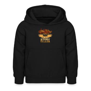 Story Teller - Kinder Hoodie - Schwarz - Vorne - AI Model Kid Female (0cm)