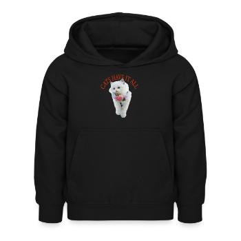 Sassy Cat - Kids Hoodie - black - Front - AI Model Kid Female (0cm)