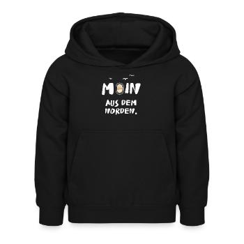 moin aus dem norden - Kinder Hoodie - Schwarz - Vorne - AI Model Kid Female (0cm)