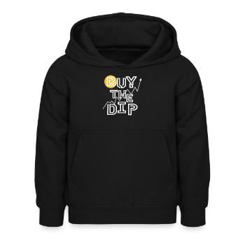 Buy the dip! - Kinder Hoodie - Schwarz - Vorne - AI Model Kid Female (0cm)