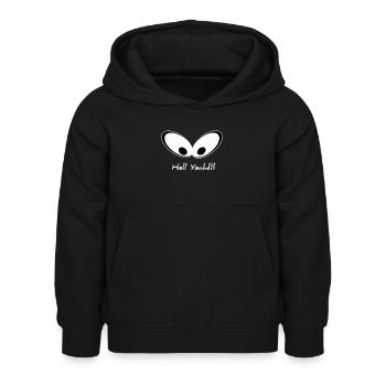 Hell yes!!! That's what I want! purposeful eyes - Kids Hoodie - black - Front - AI Model Kid Female (0cm)