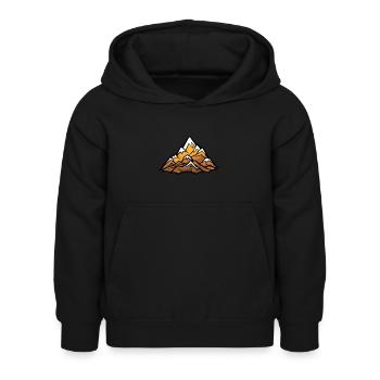 Berge Alpen Silhouette - Kinder Hoodie - Schwarz - Vorne - AI Model Kid Female (0cm)