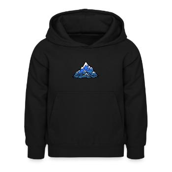 Mountains Alps Silhouette - Kids Hoodie - black - Front - AI Model Kid Female (0cm)
