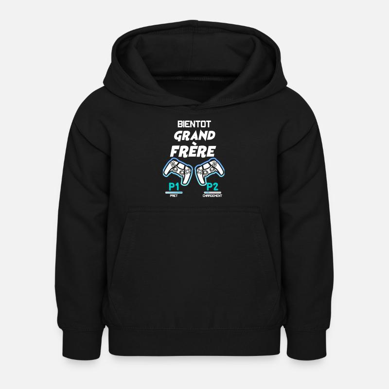 Bientôt grand frère - Sweat à capuche Enfant - noir