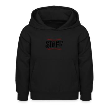 Staff Mitglied - Kinder Hoodie - Schwarz - Vorne - AI Model Kid Female (0cm)