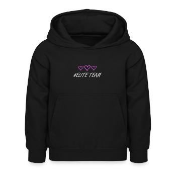 Équipe d’élite Heart Love - Sweat à capuche Enfant - noir - Devant - AI Model Kid Female (0cm)