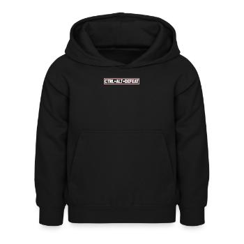Gamer Gaming Raccourcis clavier Ctrl Alt Défaite - Sweat à capuche Enfant - noir - Devant - AI Model Kid Female (0cm)