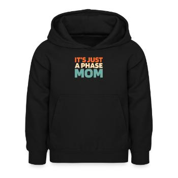 Mond Luna Just A Phase Moon - Kids Hoodie - black - Front - AI Model Kid Female (0cm)