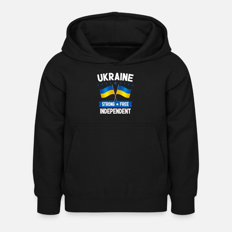 Ukraine - Sweat à capuche Enfant - noir