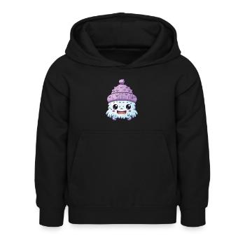Winter Eskimo Comic Winterlich - Kinder Hoodie - Schwarz - Vorne - AI Model Kid Female (0cm)
