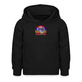 Arménie - Sweat à capuche Enfant - noir - Devant - AI Model Kid Female (0cm)