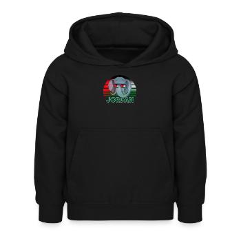 Jordan - Kids Hoodie - black - Front - AI Model Kid Female (0cm)
