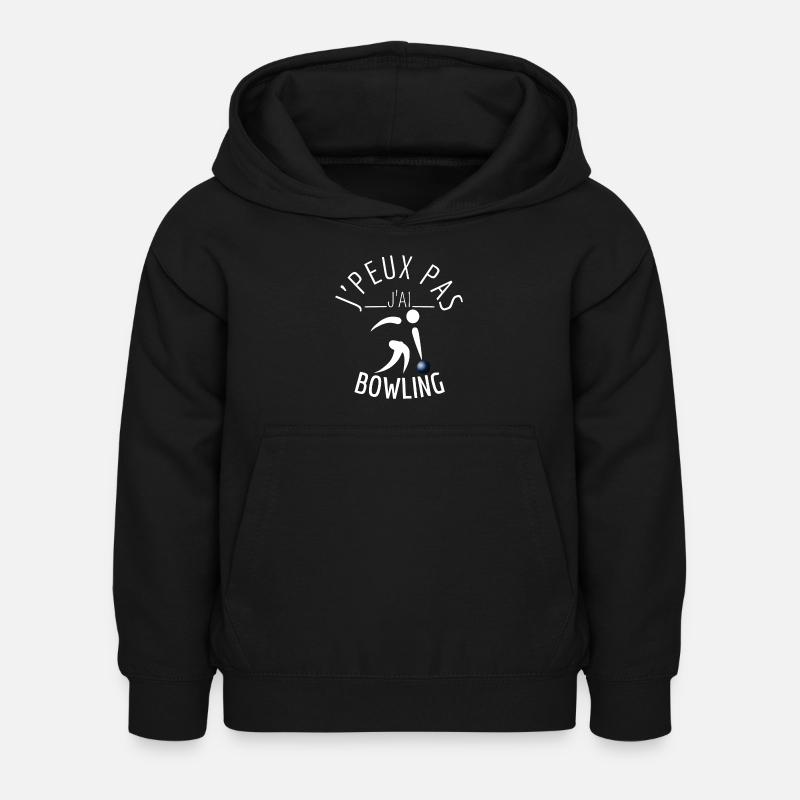 j'peux pas j'ai bowling - Sweat à capuche Enfant - noir