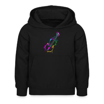 Violin - Kids Hoodie - black - Front - AI Model Kid Female (0cm)