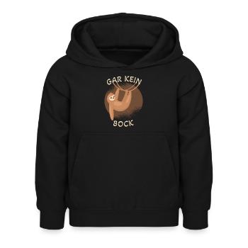Gar Kein Bock Meme | Humor Spruch Fun - Kinder Hoodie - Schwarz - Vorne - AI Model Kid Female (0cm)