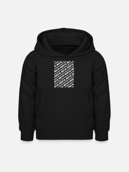 Hugs vs Kisses - Kids Hoodie - black