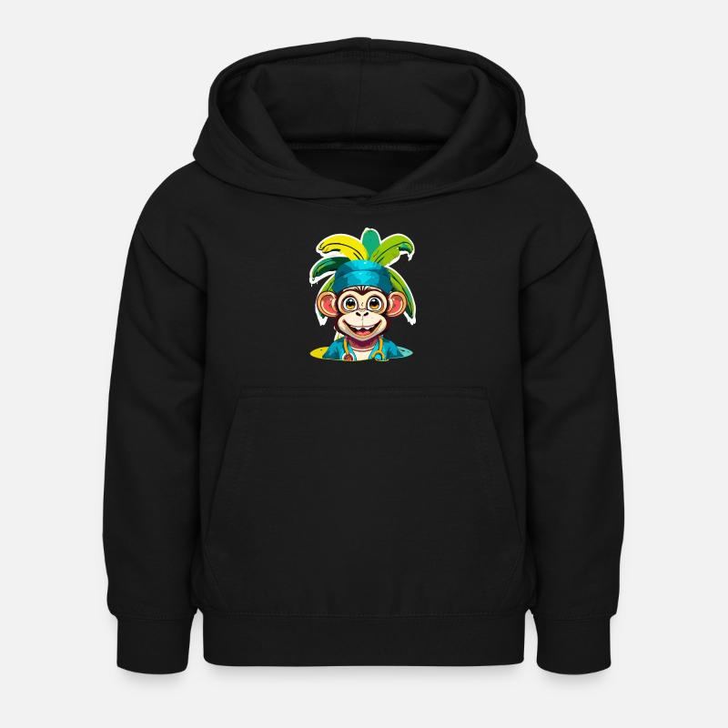 Singe docteur - Sweat à capuche Enfant - noir