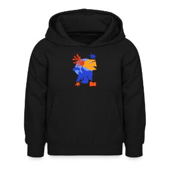 Friede - Kinder Hoodie - Schwarz - Vorne - AI Model Kid Female (0cm)