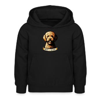 Porträt eines treuen Freundes - Kinder Hoodie - Schwarz - Vorne - AI Model Kid Female (0cm)