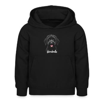 Labradoodle-Freundschaft - Kinder Hoodie - Schwarz - Vorne - AI Model Kid Female (0cm)