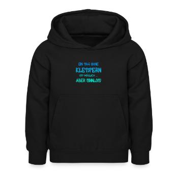 Klettern - Kinder Hoodie - Schwarz - Vorne - AI Model Kid Female (0cm)