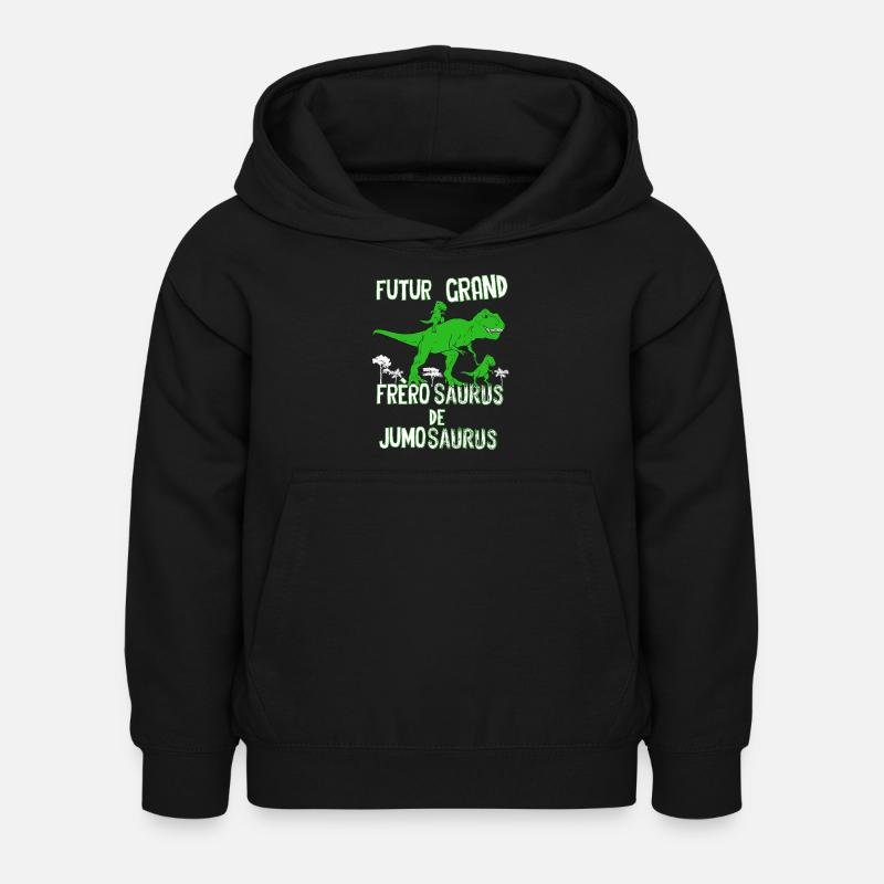 Futur grand frèrosaurus jumosaurus - Sweat à capuche Enfant - noir
