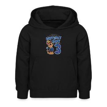Paw Patrol 3 Jahre alt Geburtstag Chase - Kinder Hoodie - Schwarz - Vorne - AI Model Kid Female (0cm)