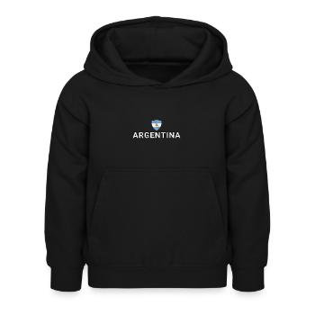 Argentine - Sweat à capuche Enfant - noir - Devant - AI Model Kid Female (0cm)