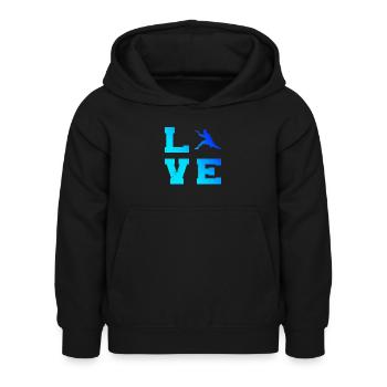 Wushu Kungfu Herren Kampfsport Damen Kung Fu - Kinder Hoodie - Schwarz - Vorne - AI Model Kid Female (0cm)